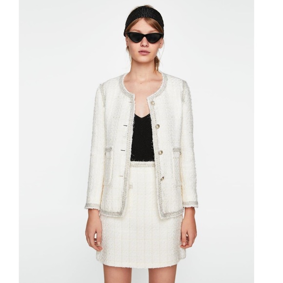 zara tweed jacket
